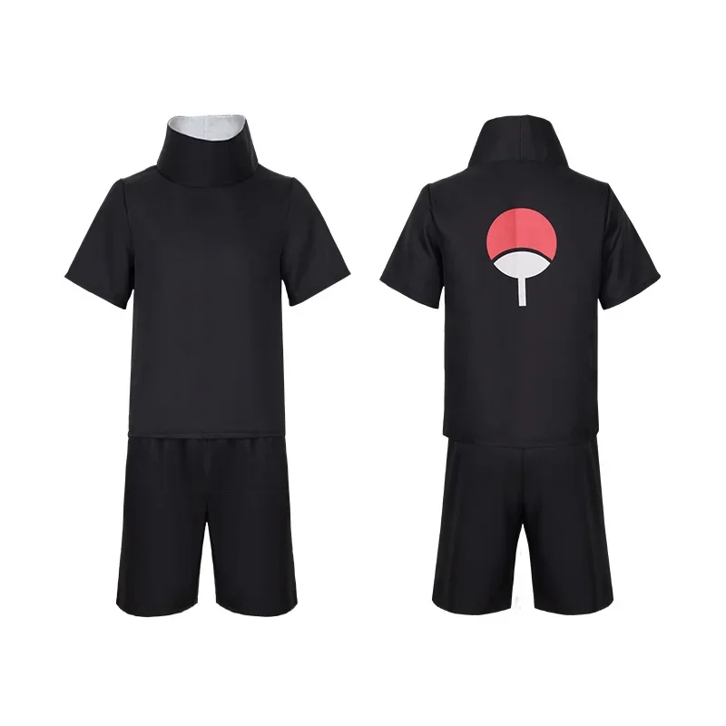 أزياء أنيمي JP Uchiha Sasuke الجيل الثاني التأثيرية مجموعة كاملة زي أسود أزياء حفلات الهالوين كرنفال للبالغين
