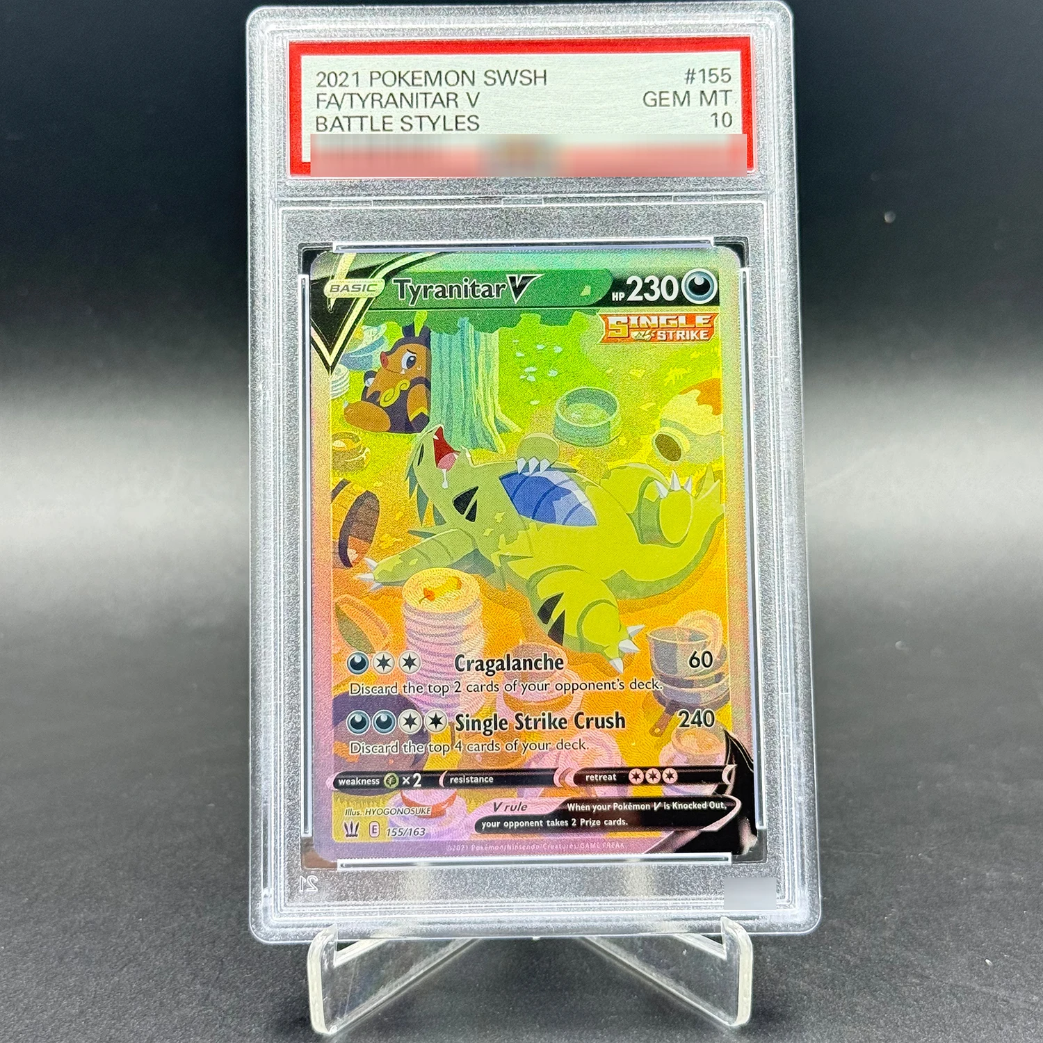 

PKM Tyranitar V 155/163 -Battle Styles P/S/A Pokemon 10Points Card DIY High Quality Anime Game Gathering Board Trading Cards