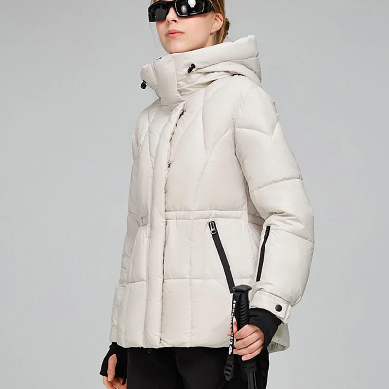Cold-Proof Warm Outdoor Casual Hooded Overcoat Women Cotton Jacket 2025 New Winter Fashionable Elegant Women Cotton Jacket H692