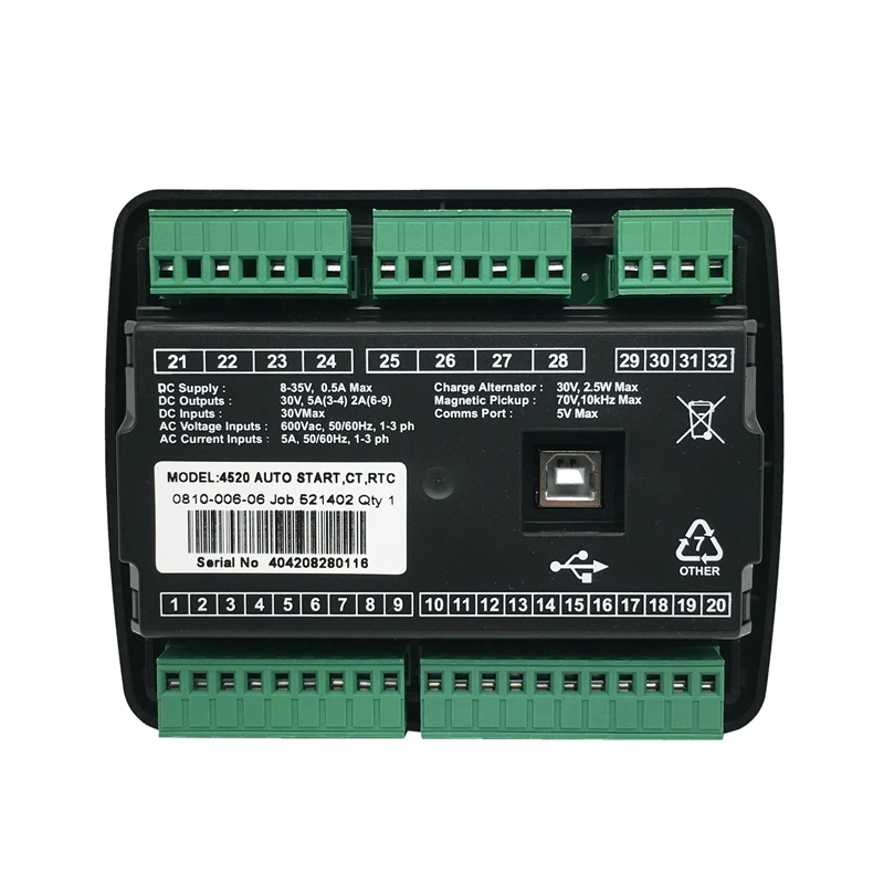 Replace DSE4520 Generator Controller Auto Mains (Utility) Failure Control Module Panel 4520 High Quality Genset  Accessories