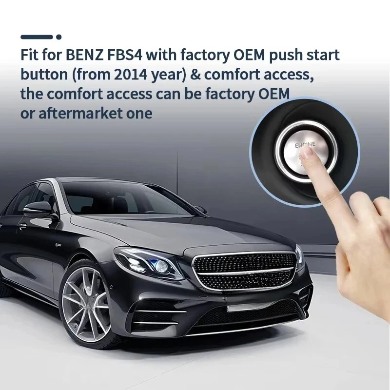 

Кнопка запуска и удобный режим парковки Valet, плюс дополнительные клавиши, подходит для комплекта PKE Smart Key Mercedes Benz.