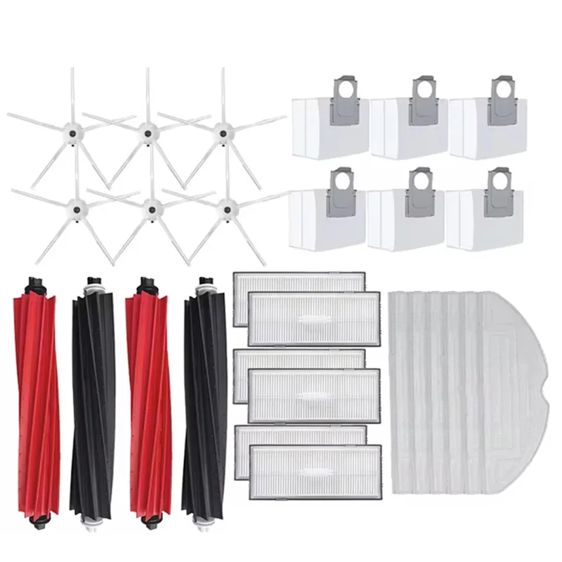 

High Quality-For Roborock S8 S8+ Robot Vacuum Main Side Brush Mop Hepa Filter Dust Bag Cleaning Rolling Brush Accessories