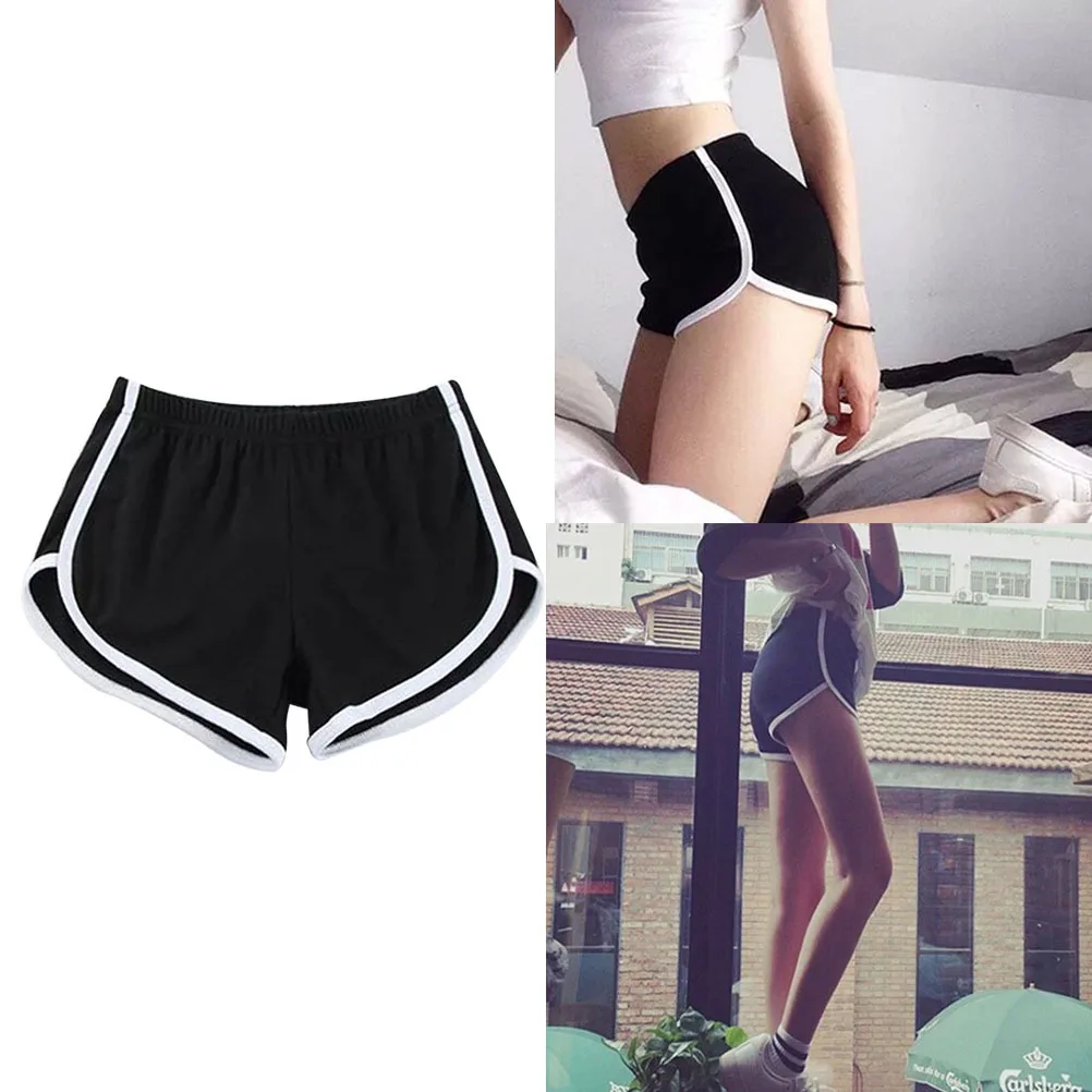 

Женские спортивные шорты из хлопка с высокой талией, эластичные, для йоги, бега, тренировок в спортзале, активного отдыха и занятий спортом