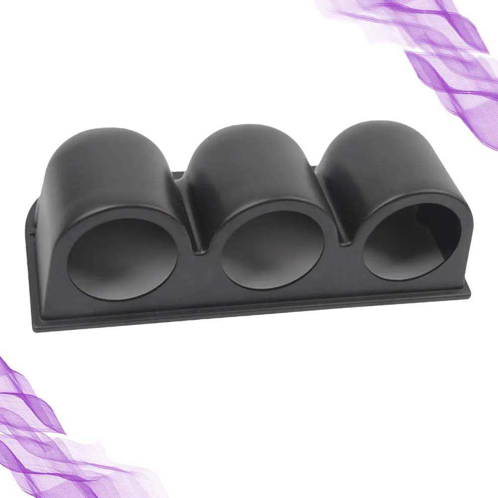 

1PC 52MM Car Meter Sockets Car Refitted Universal Instrument Stand Three-hole Meter Rack Racing Instrument Mask Black