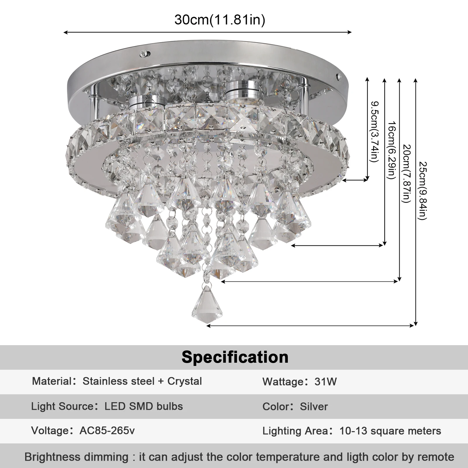 VETRULUS Kristall Led Anhänger Licht Hängen Decke Lampe Moderne Kronleuchter Glanz Wohnzimmer Esszimmer Gang Wohnkultur Leuchte – Detail 9