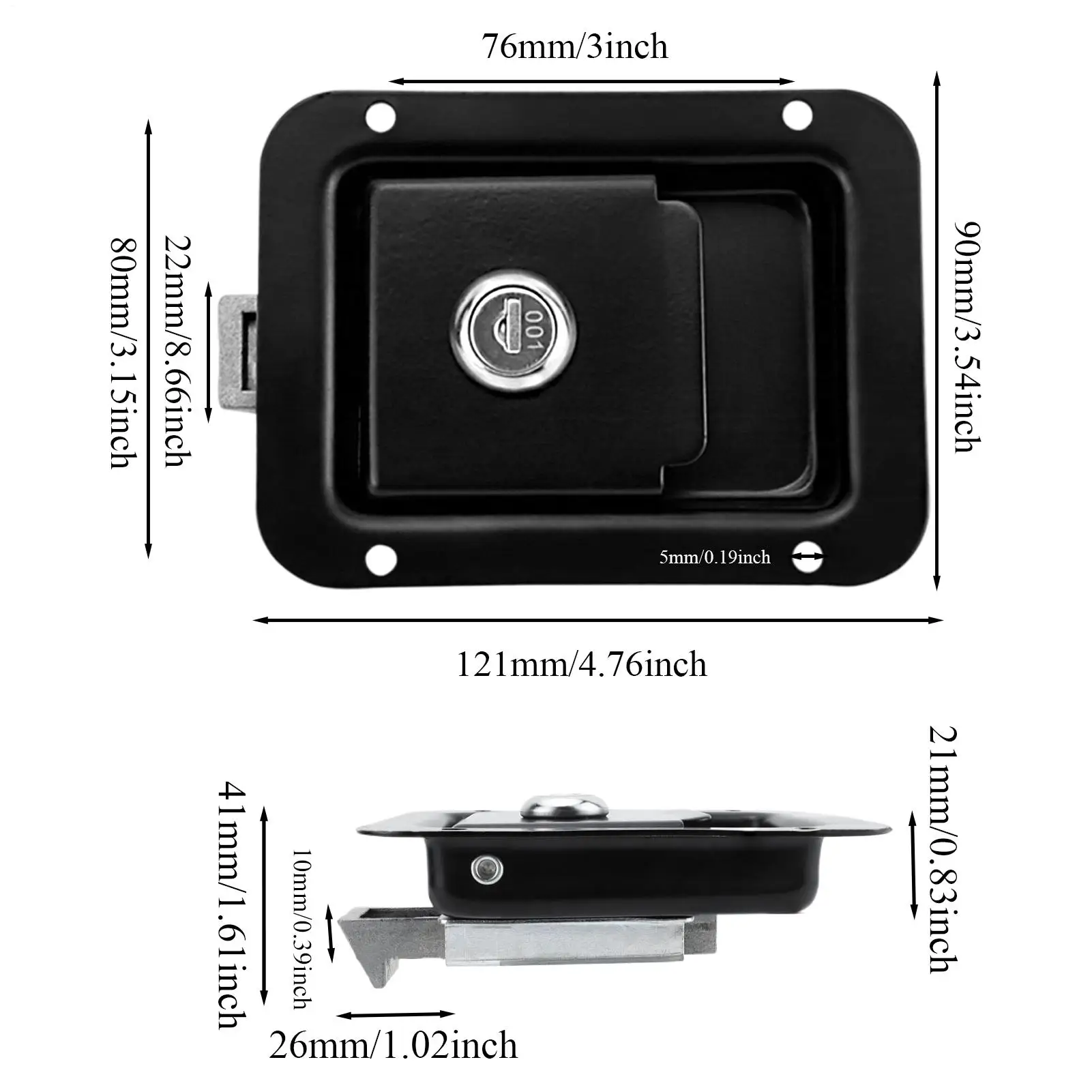 RV Entry Door Lock Set Anti-Rust Long-Lasting Security Hardware for Car Motorhome Closet Trailer Apartment Camping