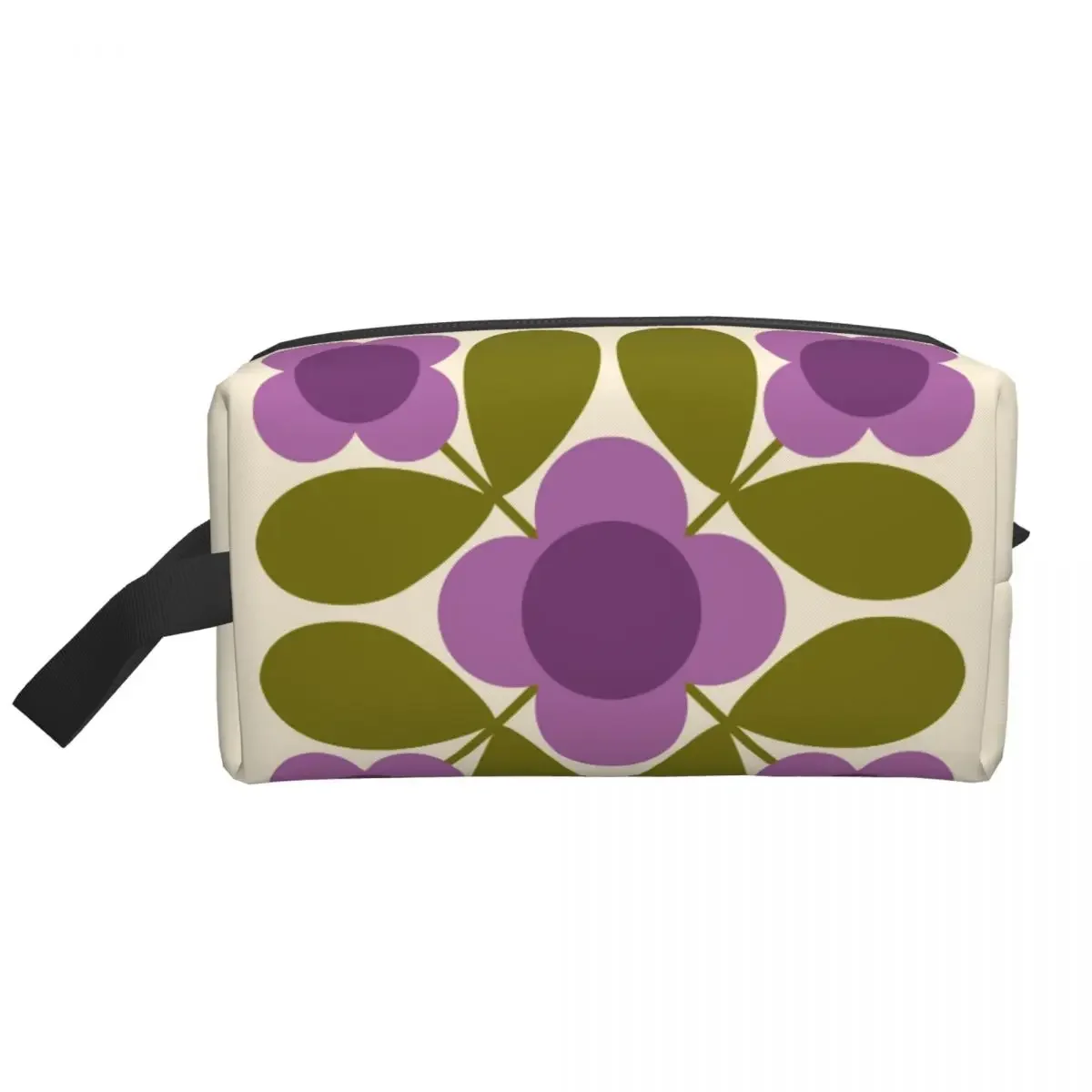 

Custom Porto Flower Tiles Wisteria Travel Toiletry Bag Women Orla Kiely Makeup Cosmetic Bag Beauty Storage Dopp Kit Case Box