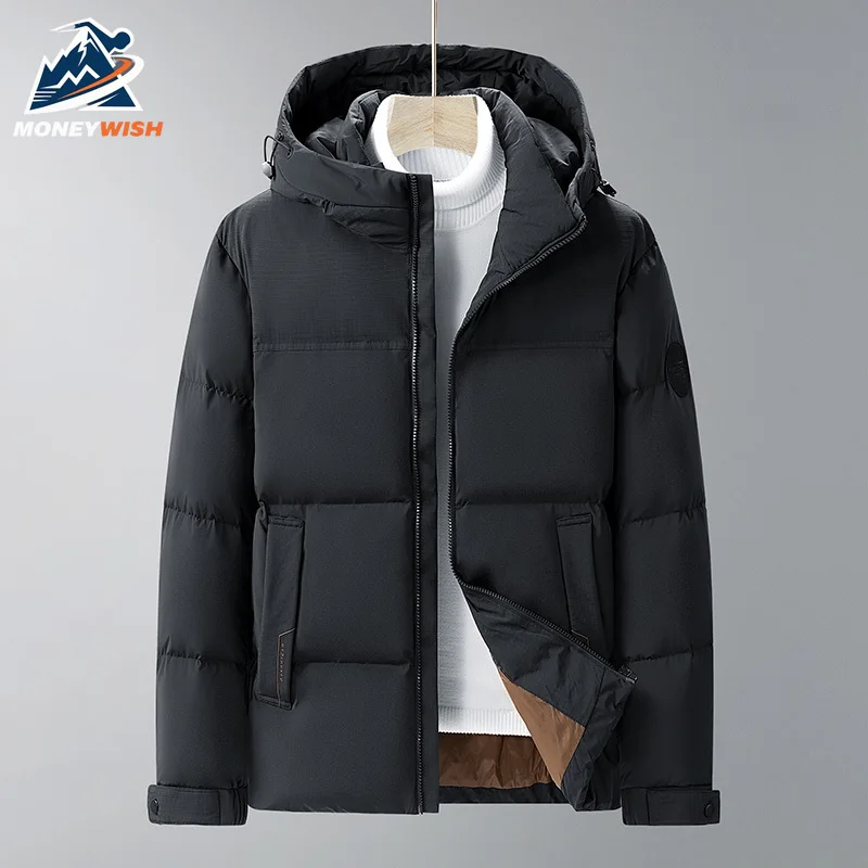 MONEYWISH الرجال أسفل سترة 2025 العصرية تنوعا زائد القطن سميكة الباردة برهان الدافئة معطف مقنع في الهواء الطلق سترة شتوية عادية #1