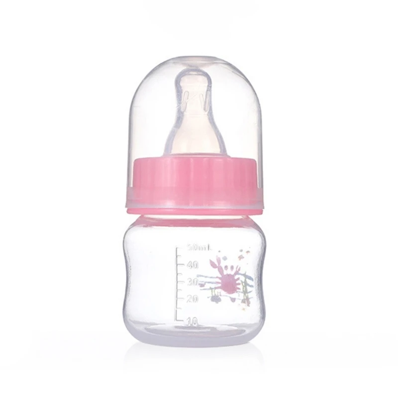 Infant Bottle Baby Feeding Essential Newborns Milk Bottle 50ml/1.7 Ounce Nursing Bottle Cartoon Printed Baby Pet Bottle