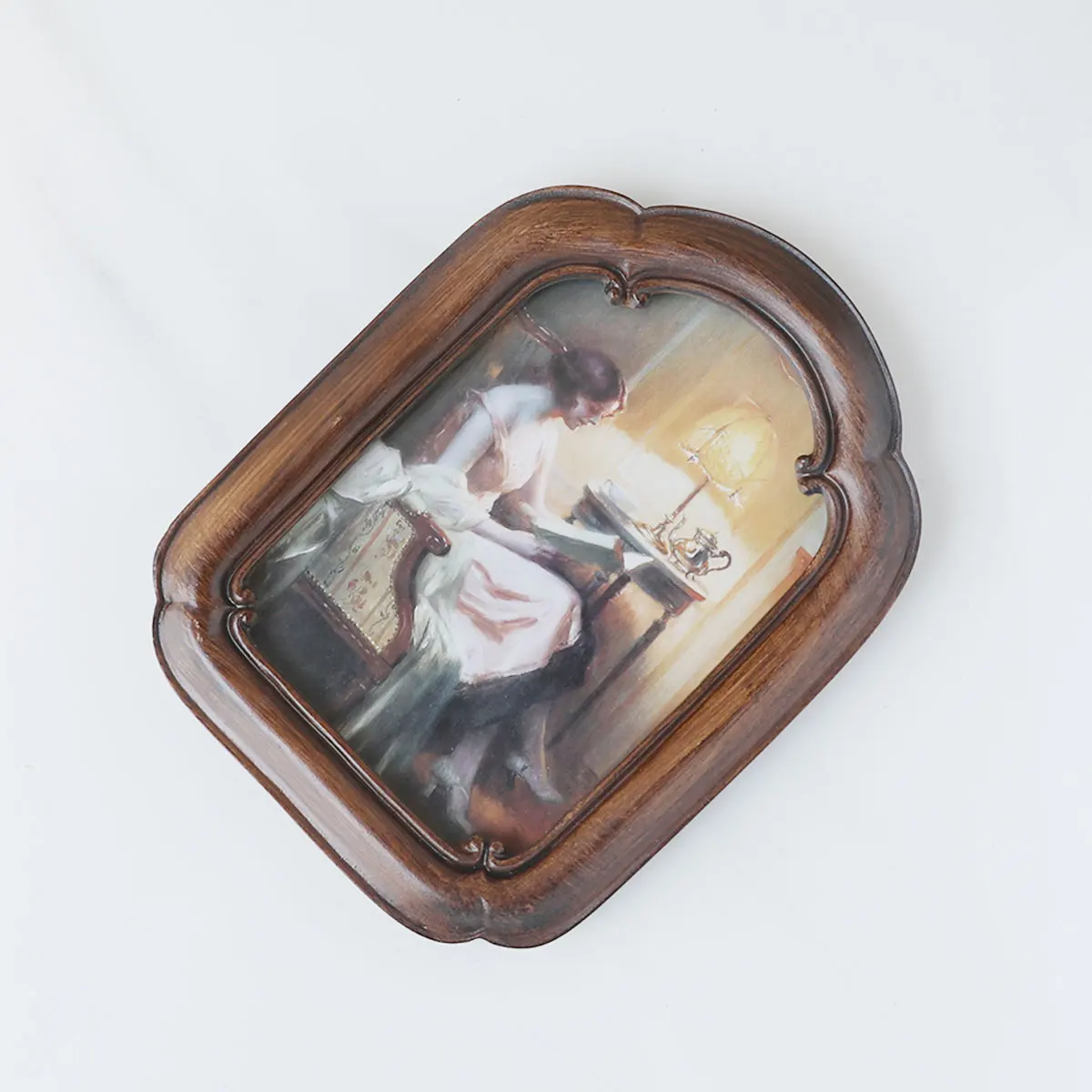 1 resin photo frame, retro and nostalgic American countryside style, background wall photo frame, home decoration