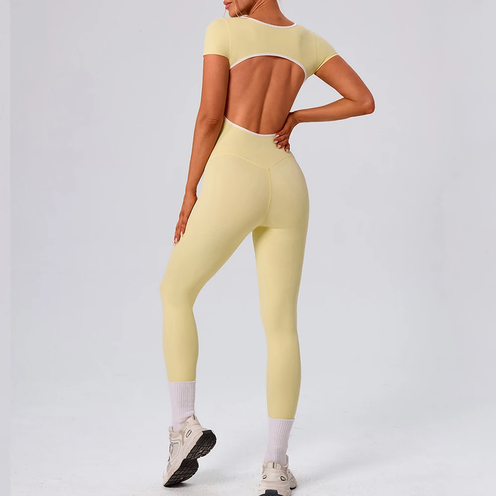 T-Shirt Sports Jumpsuit Gym Set Women Yoga Clothes Rompers Workout One-piece Suit Female Outdoor Recreation Bodysuits Sportswear