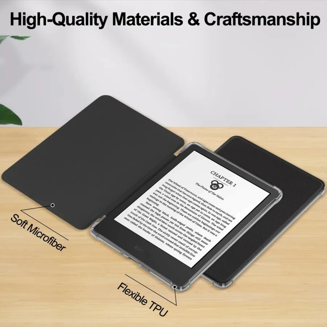 For Kindle Paperwhite 2024 (12th Gen) Case 7 inch eReader Transparent Soft TPU Cover For Kindle Paperwhite 5 11th Generation 6"