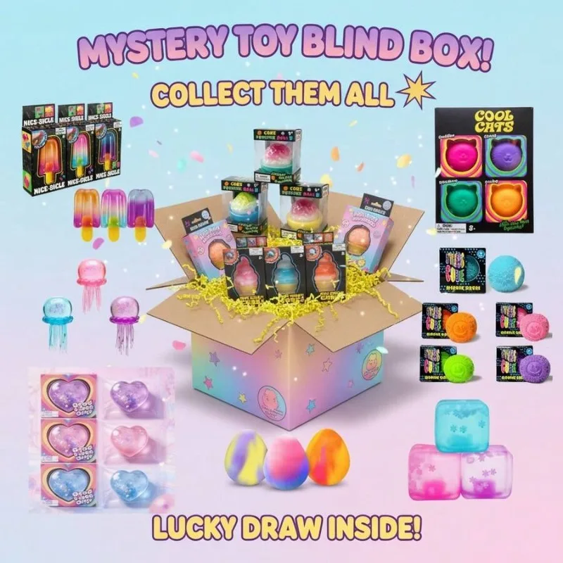 

Cute Summer Glitter Squishy Blind Box, Random Surprise Toys, Guaranteed Lucky Stress Relief Squeeze Toy Set