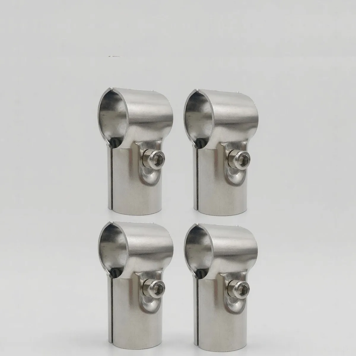 1pcs 25mm Round Pipe Joint Stainless Steel Tube Connector Clothes Display Rack Rod Support Holder Fixed Clamp Furniture Hardware