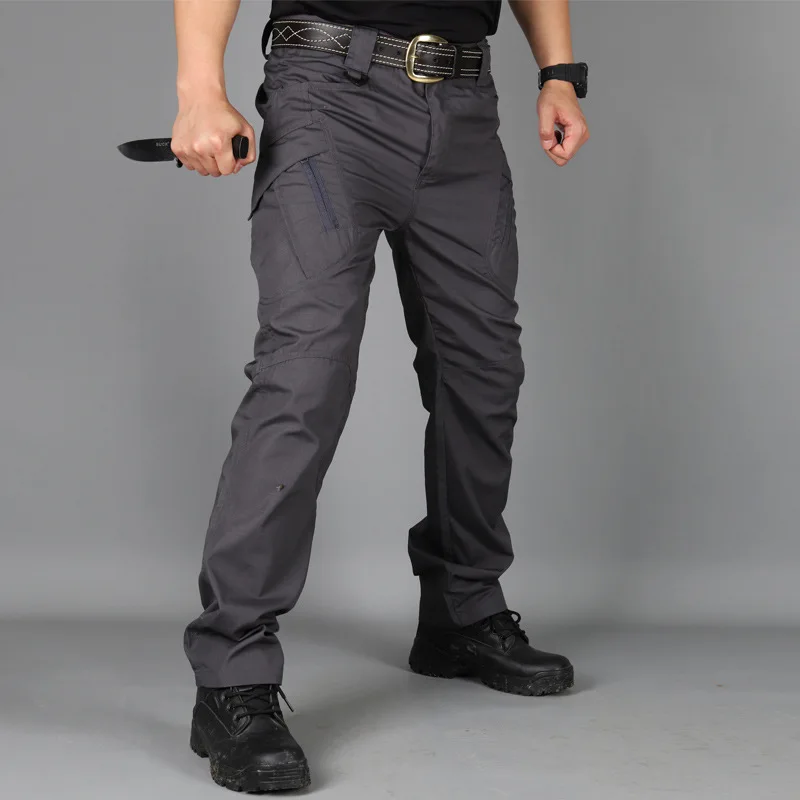Neue Arbeit Taktische Hosen Männer Casual Cargo Hosen Sommer Multi-tasche Wasserdichte Hose Arbeitskleidung Wandern Ausbildung Hosen Männlich – Detail 8