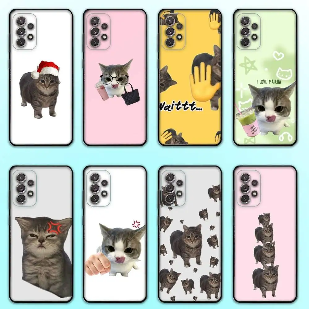 

Uia Uia Ethel Cat Phone Case For Samsung S 25,24,23,22,30,21,10,9,Ultra,Plus,Lite,FE,4,5 G Soft Black Case