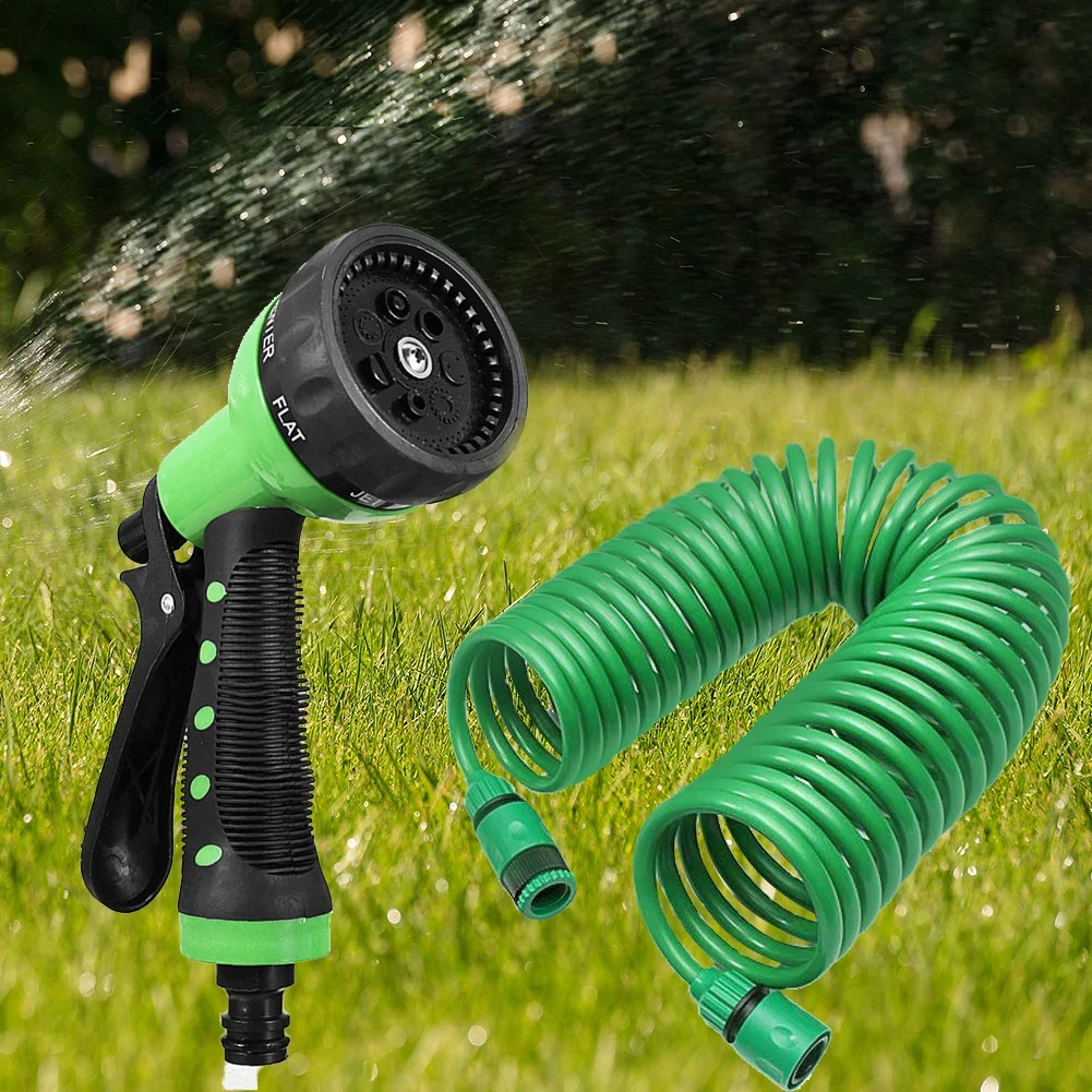 

Gardening Gifts for Men or Women EVA Garden Hose Multiple Function Water Spray Sprinkler Flexible Water Pipe with Quick Connect