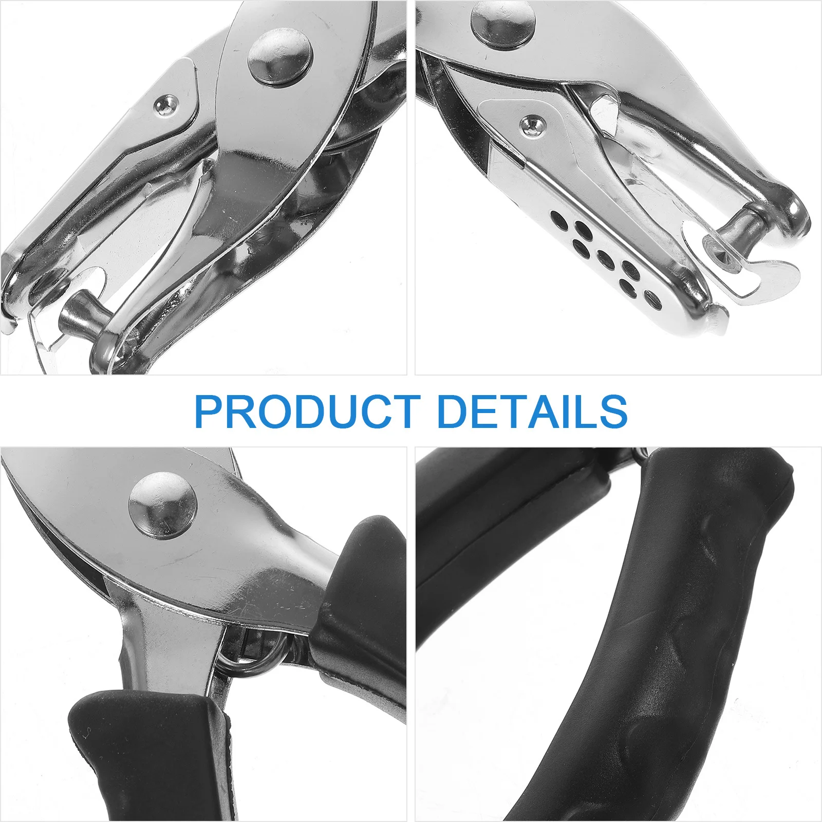 Portable Manual Hole Puncher for Paper Card Stock Thin Metal Multi-Function Office School Craft DIY Projects Hole