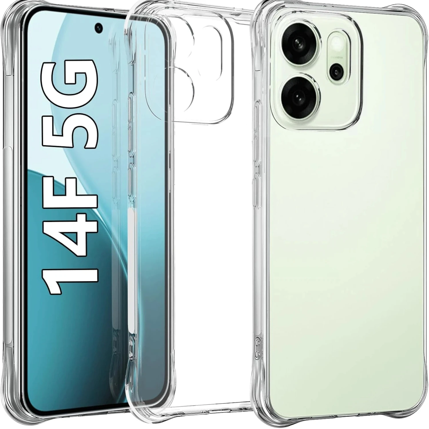 Transparente TPU Stoßfeste Schutzhülle für OPPO Reno 14F/13F/12F-Klar