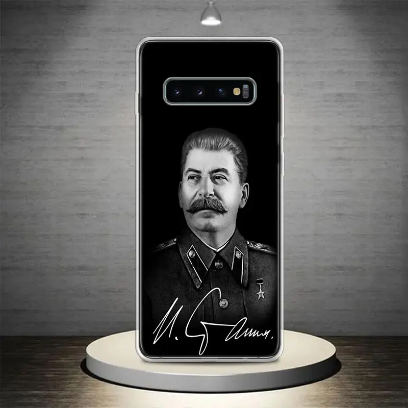 Russian Stalin Ussr Communism Phone Case Shell For Samsung Galaxy S24 S23 S22 Ultra S21 Plus S20 FE S10 S10E S9 S8 + Cover Capa