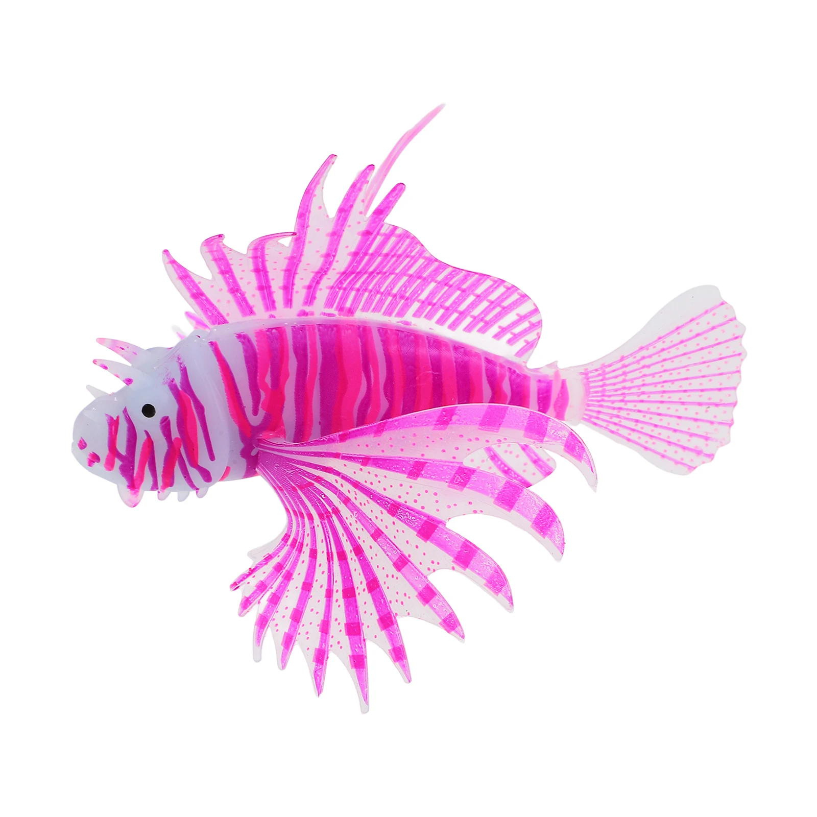 

Aquarium Glow in The Dark Lionfish Decor Realistic Silicone Artificial Fish Luminous Night Light Effect Fish Tank Safe