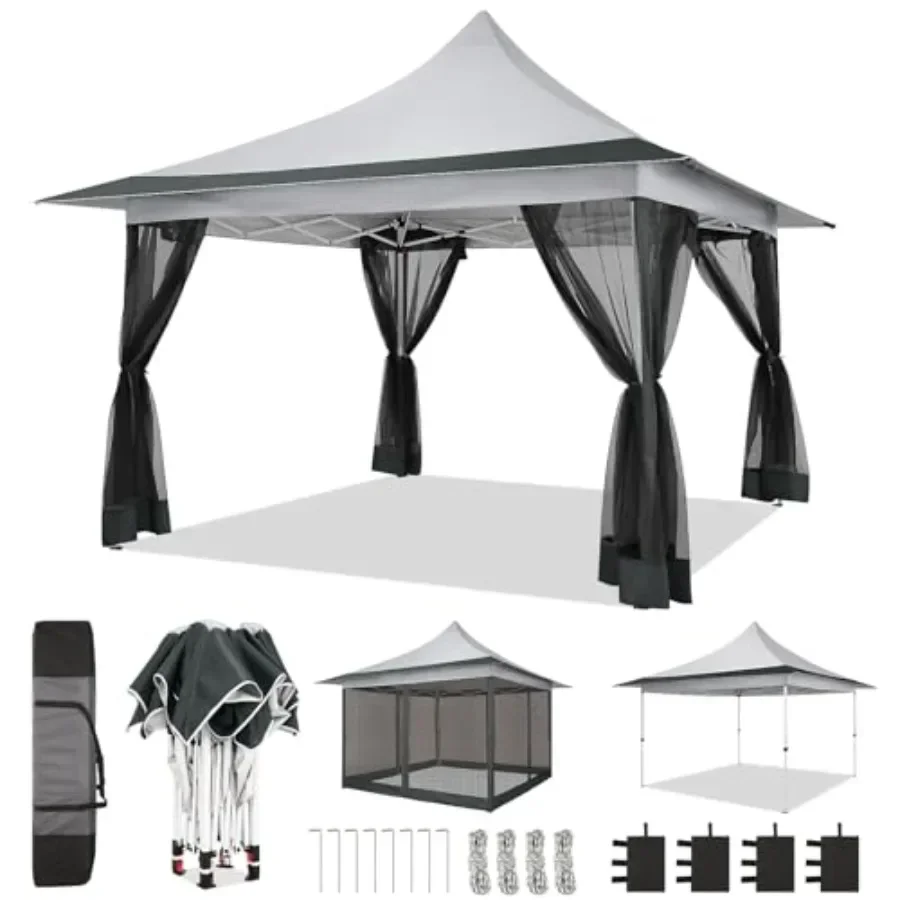12x12 Pop up Gazebo on Clearance Outdoor gazebo with Mosquito NettingWaterproof Roof  Tent carpas para patio Patio Gazebo toldo