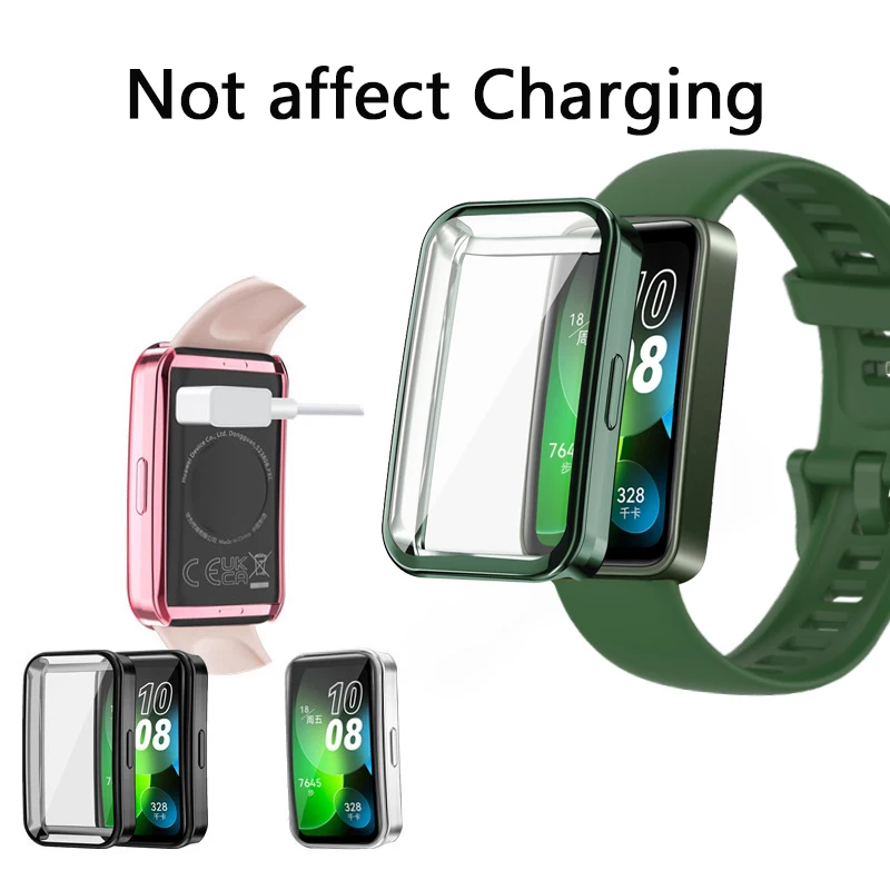 Soft Silicone Strap Case for Huawei Band 8 9 Accessories Replacement Bracelet Screen Protector Wristband for Huawei Watch Band8