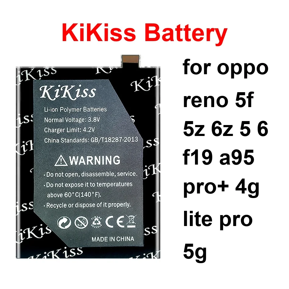 

Аккумулятор для мобильного телефона с длительным сроком службы BLP835 BLP839 BLP851 4800-5500 мАч для Oppo Reno 5F 5Z 6Z 5 6 F19 A95 Pro+ 4G Lite Pro 5G
