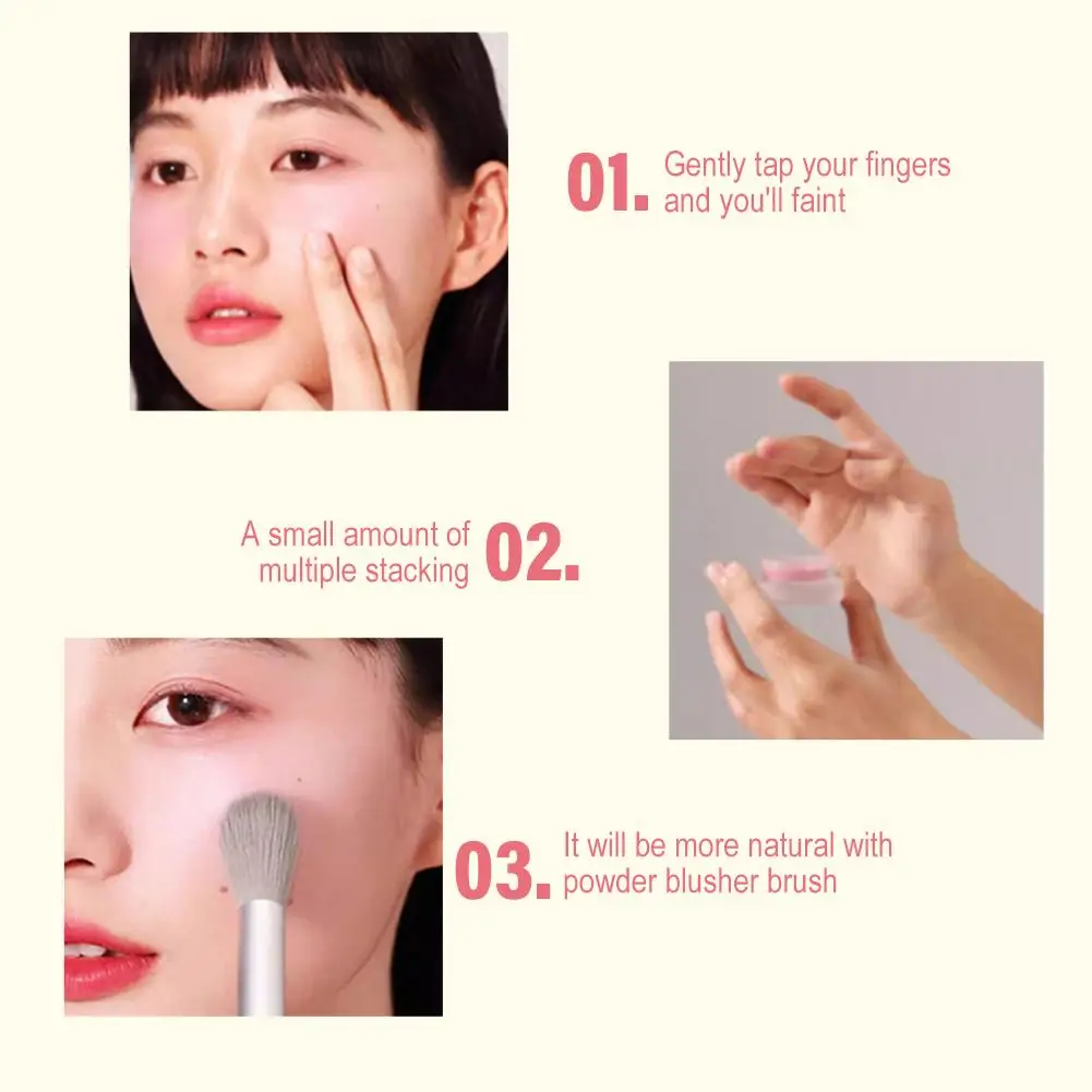 3D Blush Crema Opaca Naturale Colore a lunga durata Contorno viso Schiarente naturale Purè di patate Blush Crema Trucco donna
