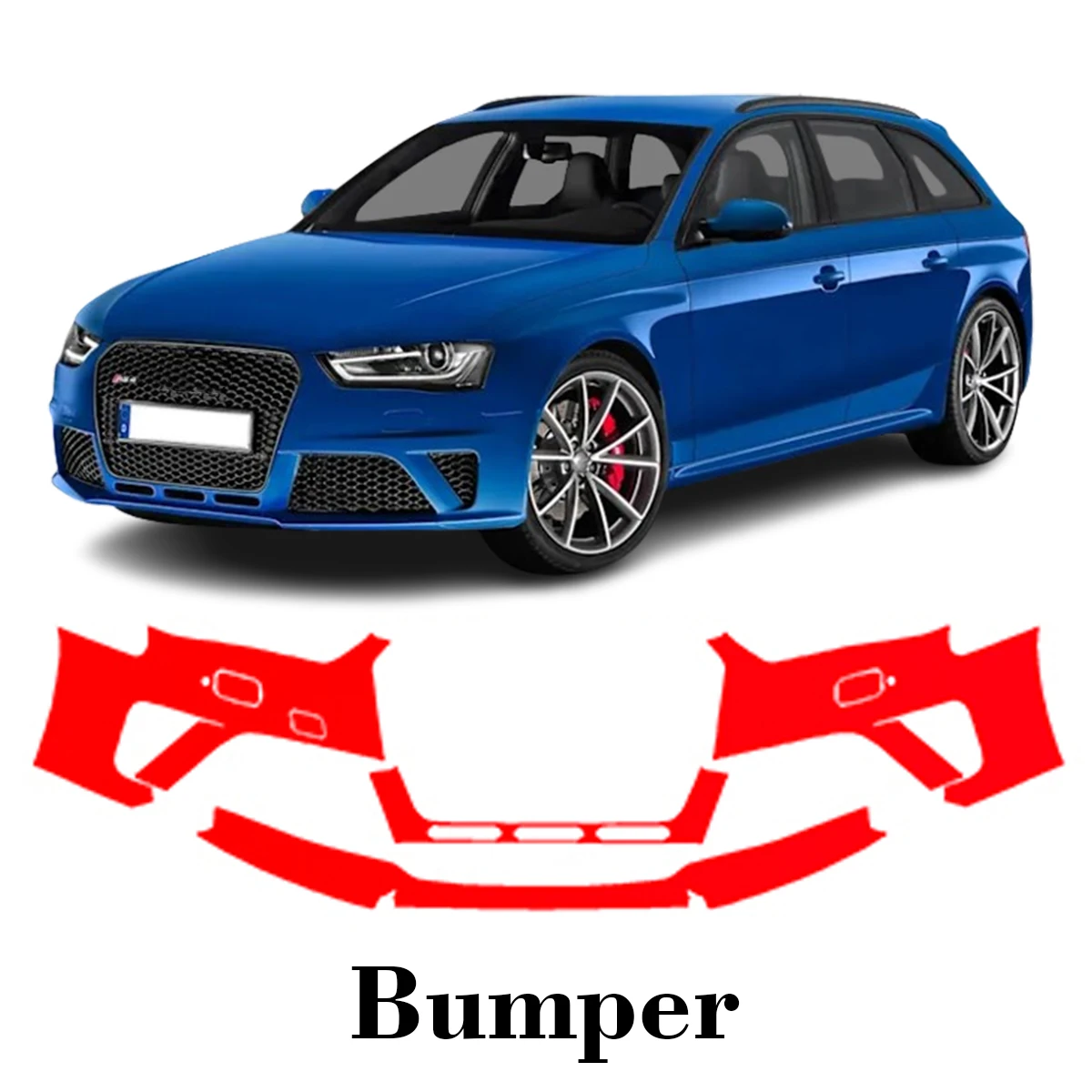 

Car Precut Paint Protection Film Front Bumper Anti-scratch Exterior TPU PPF For Audi RS4 2013-2017
