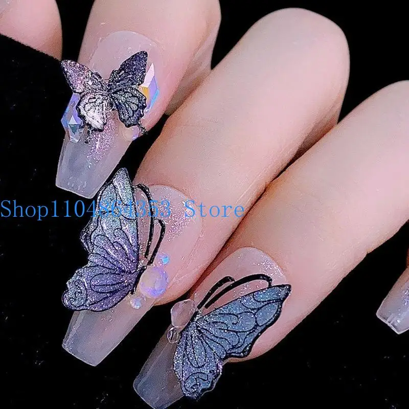 

652F Silicone Carving Mold Various Size Butterfly Embossing Stamping Mold