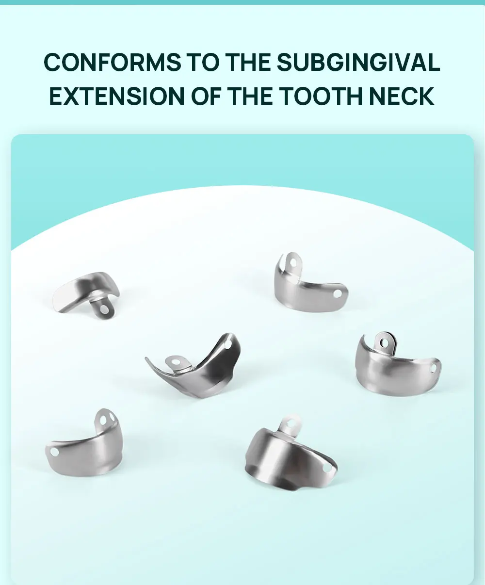 50 stücke AZDENT Dental Matrix Bands Schnitt Konturierte Metall Matrizen Matrix Für Zähne Ersatz Zahnarzt Werkzeug Zahnmedizin Material – Detail 3