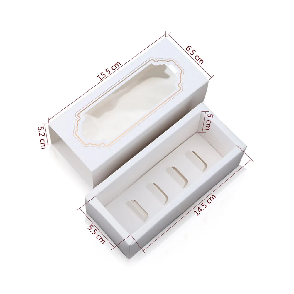 

10pcs Macaron Boxes Paper Food Grade Safe Windowed Cupcake Containers Muffin Storage Shockproof Eco Friendly Box Inserts Kitchen
