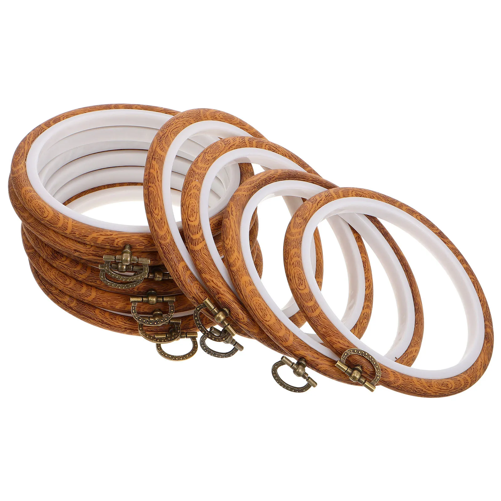 

10Pcs Embroidery Hoops Cross Stitch Embroidery Rings Portable DIY Craft Display Frames for Needlework Gift Decor