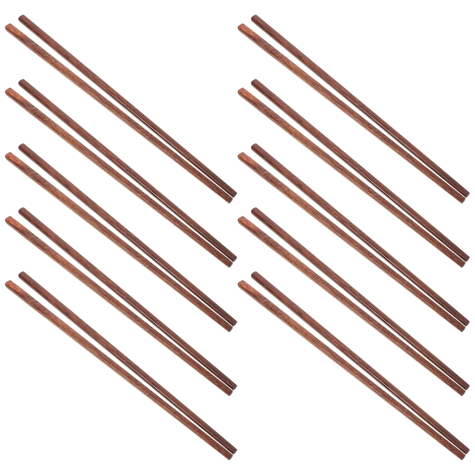 

10 Pairs Durable Wooden Chopsticks Traditional Design Long Cooking Chopsticks Chinese Kitchenware For Various Occasions