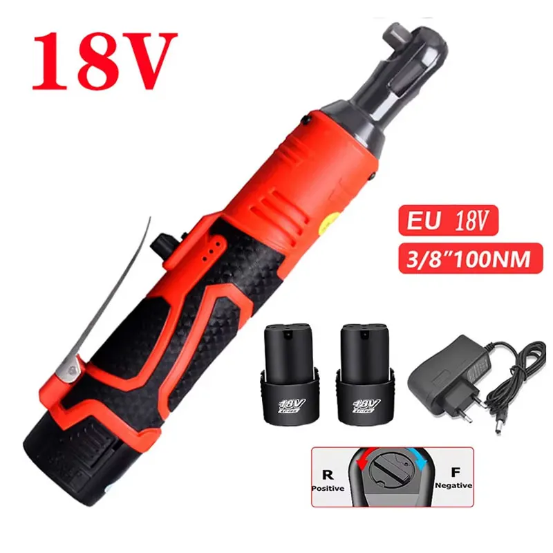Image of DC18V Kabelloser 3/8' Elektrischer Ratschenschlüssel Elektrischer Schlagschrauber Ausziehbarer Ratschenschlüssel 280 U/min Elektrowerkzeug für Autoreparaturen