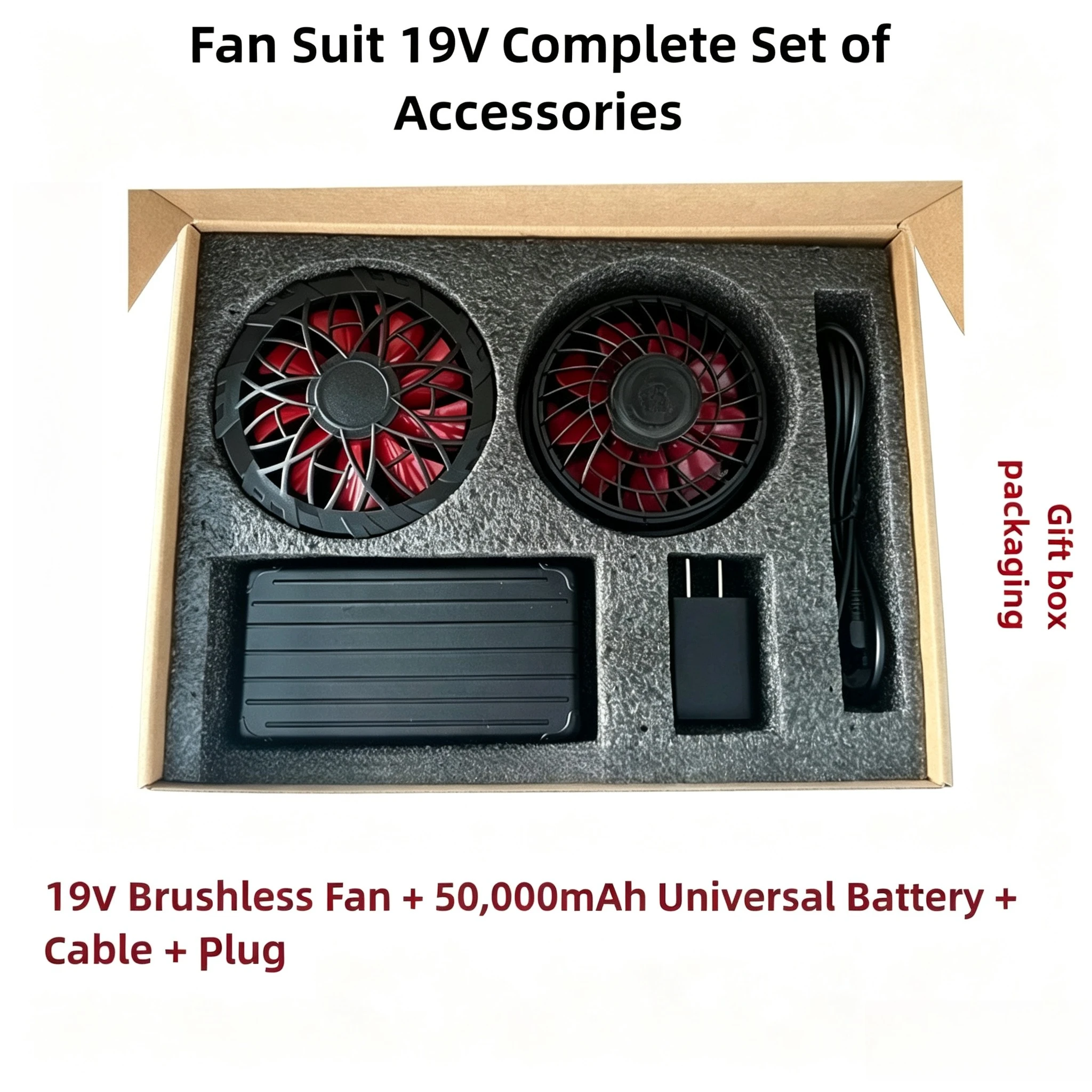 Air Conditioning Suit, Fan Cooling Suit, Portable Rechargeable Battery 12V, Cooling Suit, Welder Fan Suit 36V