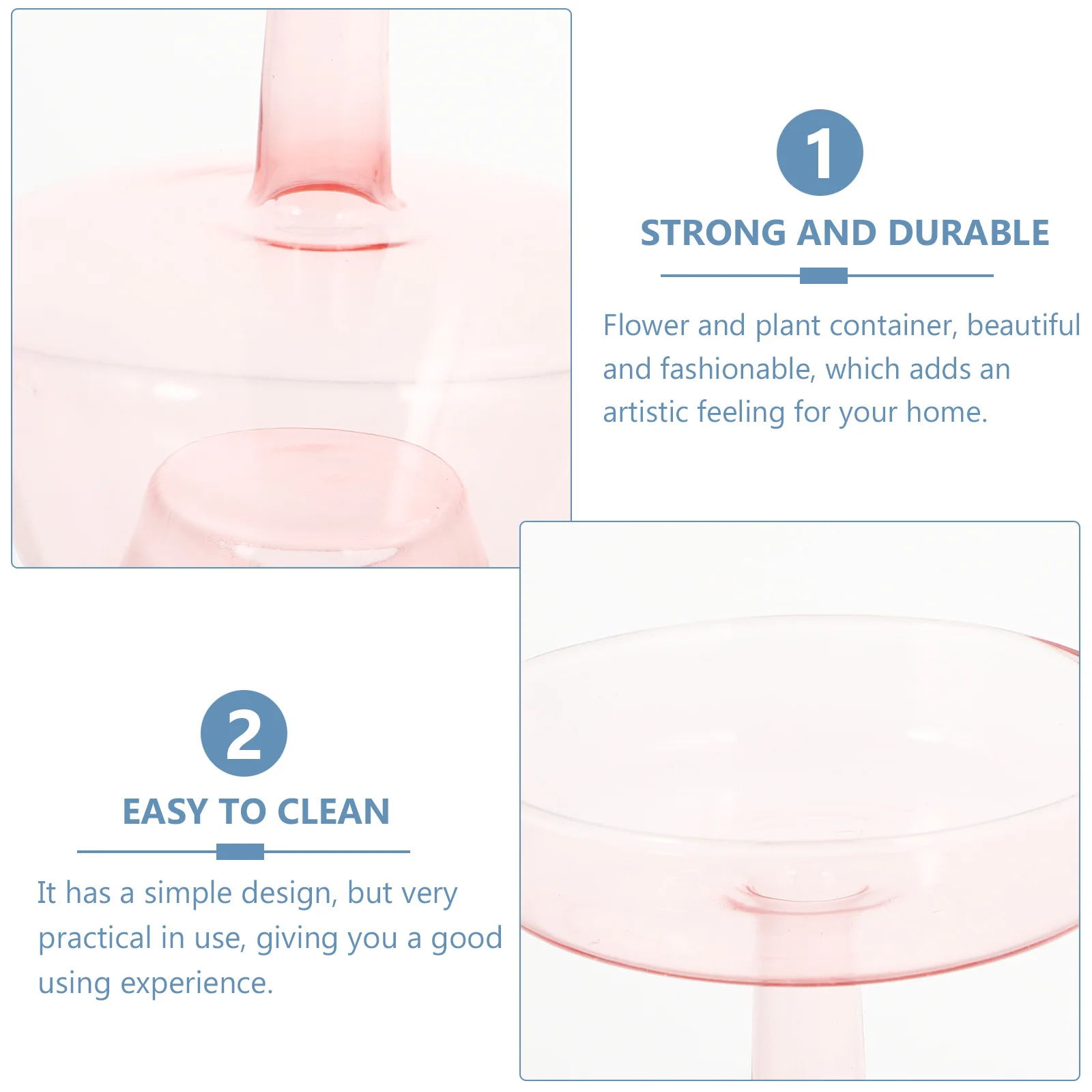 

Decorative Vase Household Floral Containers Glass Hydroponic Tabletop Office Desktop