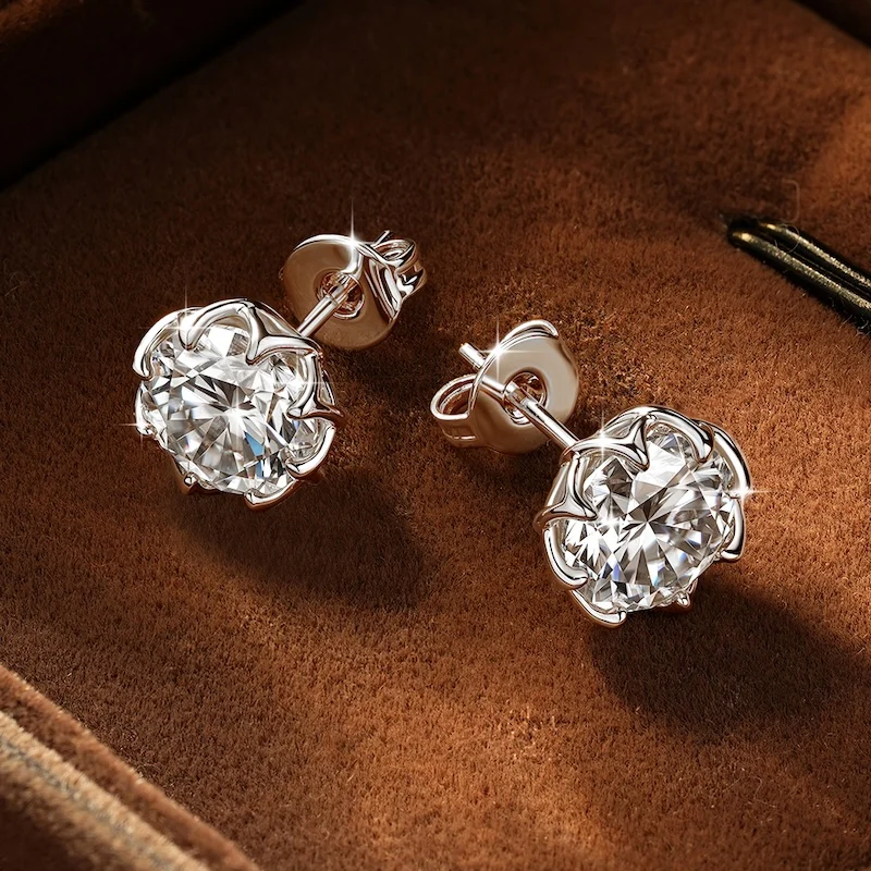 Thumbnail 2 - #82 Latest Moissanite Stud Earrings Offers