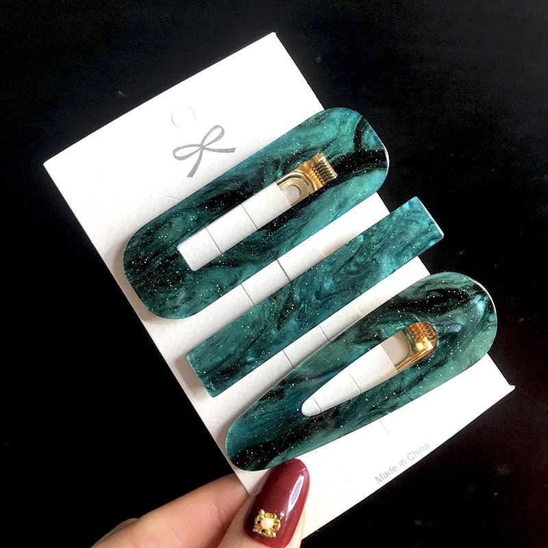 Neue 3 stücke Set Mode Acryl Haar Clip Für Frauen Koreanische Trendy Geometrische Haar Berrettes Mädchen Haar Zubehör Hairgrip Großhandel – Detail 6