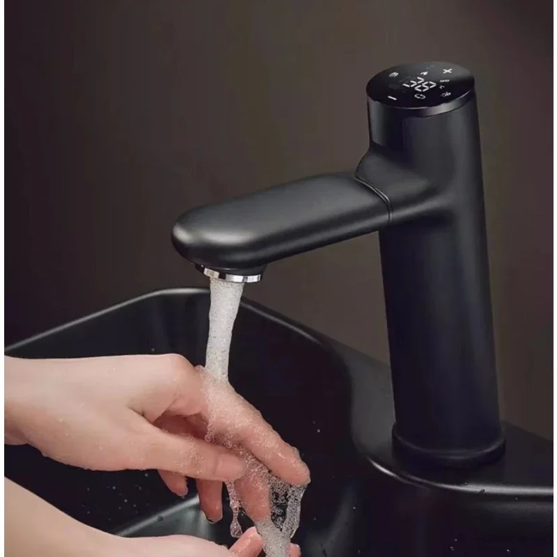 

Смеситель для ванной комнаты с датчиком постоянной температуры, встроенный дозатор мыла, кран для горячей и холодной воды