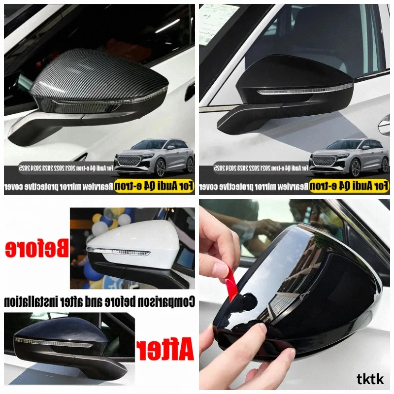 Rearview mirror protective cover car exterior decoration products anti-collision For Audi Q4 e-tron 2021 2022 2023 2024 2025