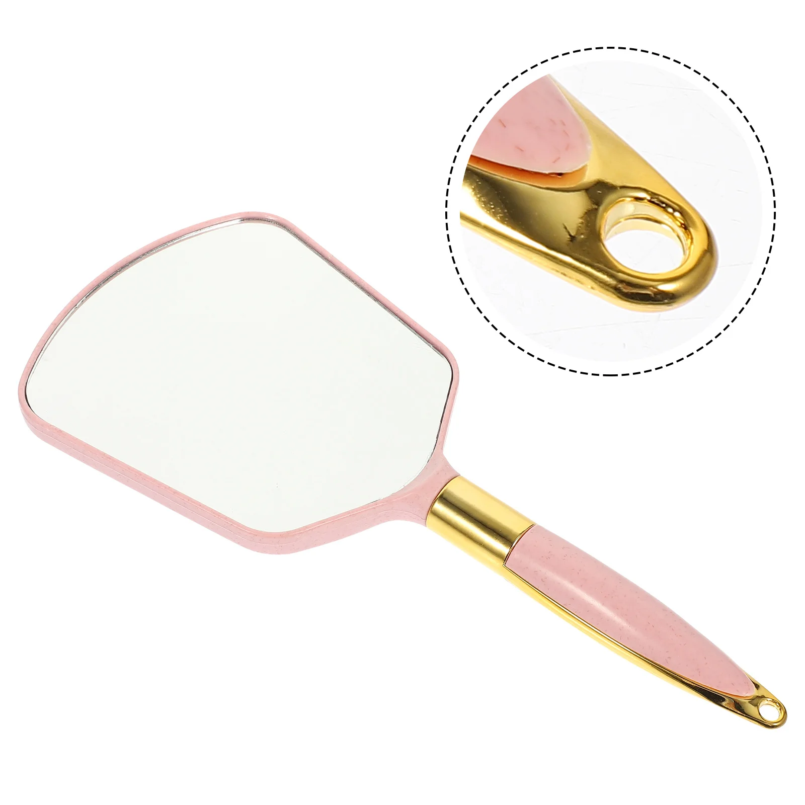 

Handheld Plastic Makeup Mirror Durable ABS High Definition Clear Glass Surface Ergonomic Handle Portable Vanity Mirror for Women
