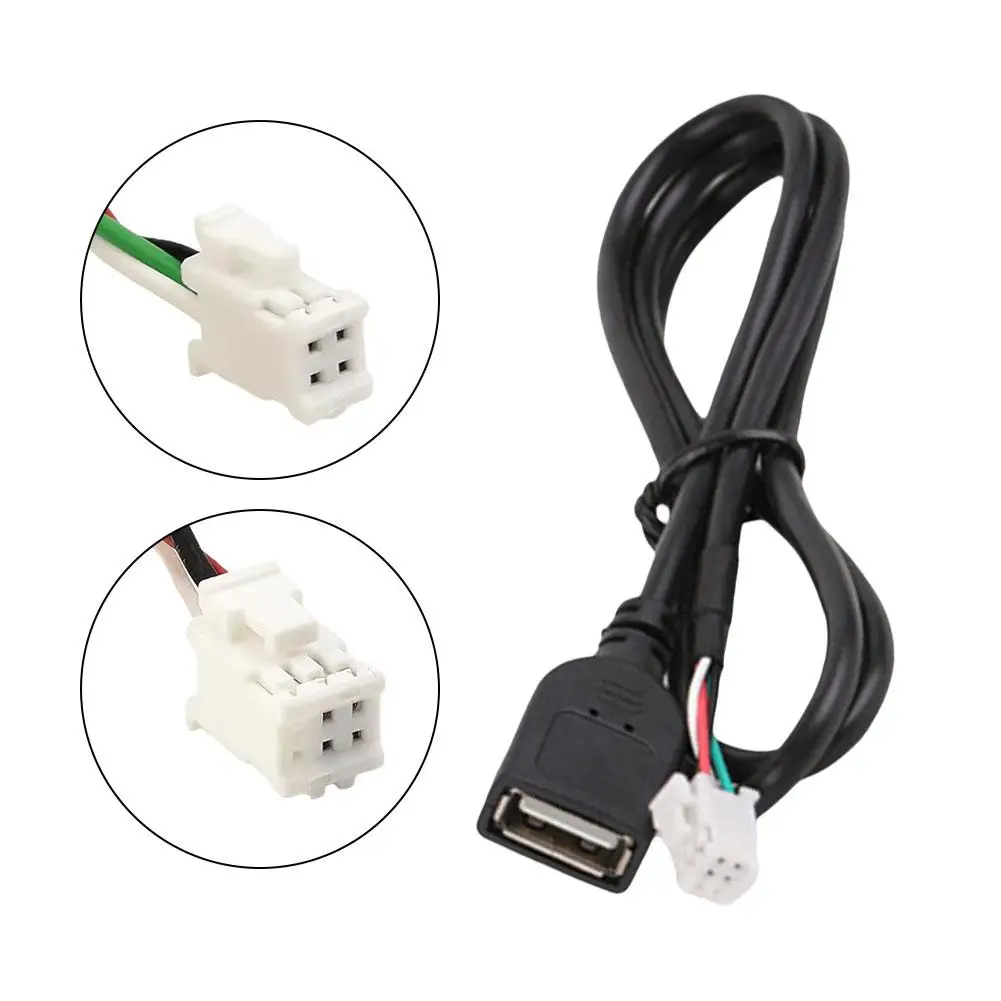 76 Cm Car USB Cable Adapter 4 Pin 6 Pin Connector For Android Car Radio Stereo USB Cable Adapter