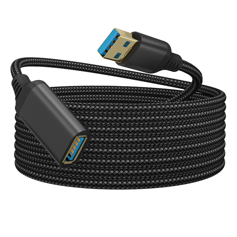 10ft USB 3.0 ذكر إلى أنثى تمديد كابل سهل التوصيل لا الانحناء مكتب الراحة 10ft تمديد كابل نقل البيانات #2