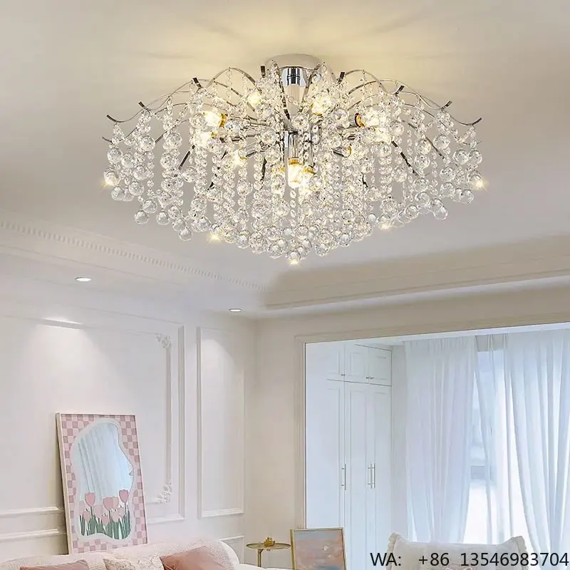 Luxury Crystal Modern Lighting Ceiling Light Chandelier High-End Living Room Ceiling Iron for Villa Hall Bedroom Decorate Lamps