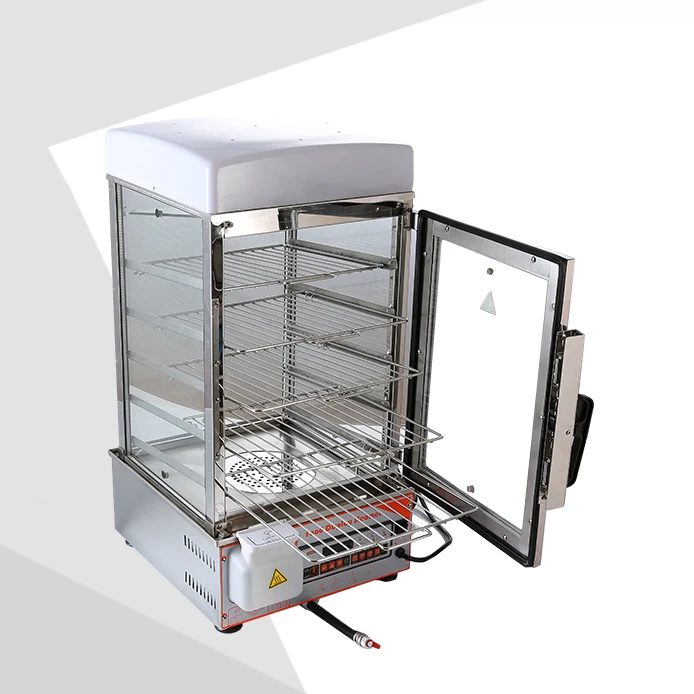 500S Automatic Energy-efficient 5 Layers Steamed Magic Bun Glass Hot Food Display Warmers Cabinets Other Baking Equipment