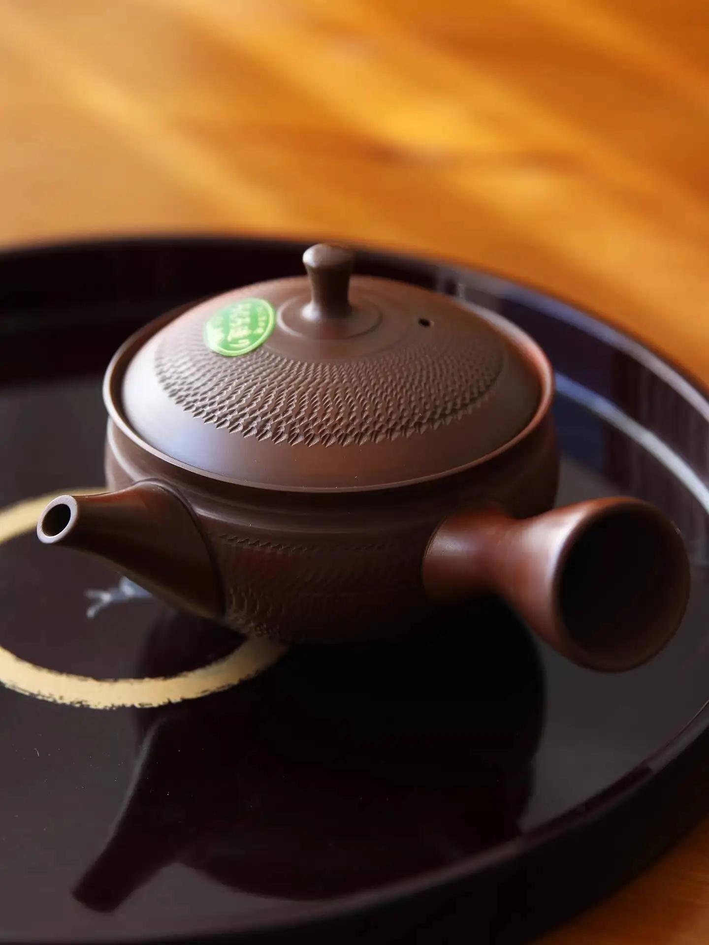 In Stock: Japanese Tsubame-Yaki Takayama Kiln Handcrafted Side-Handle Teapot With Horizontal And Straight Handle For Tea Brewing