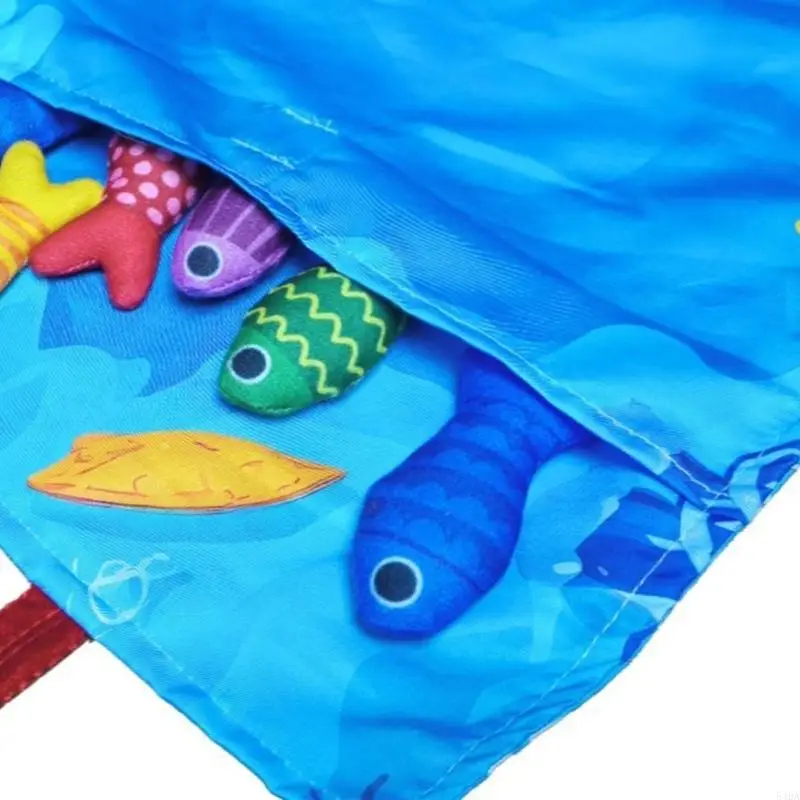 

54DA образовательная игра-рыбалка для детей, магнитная безопасная тканевая игрушка, обучающая цветам