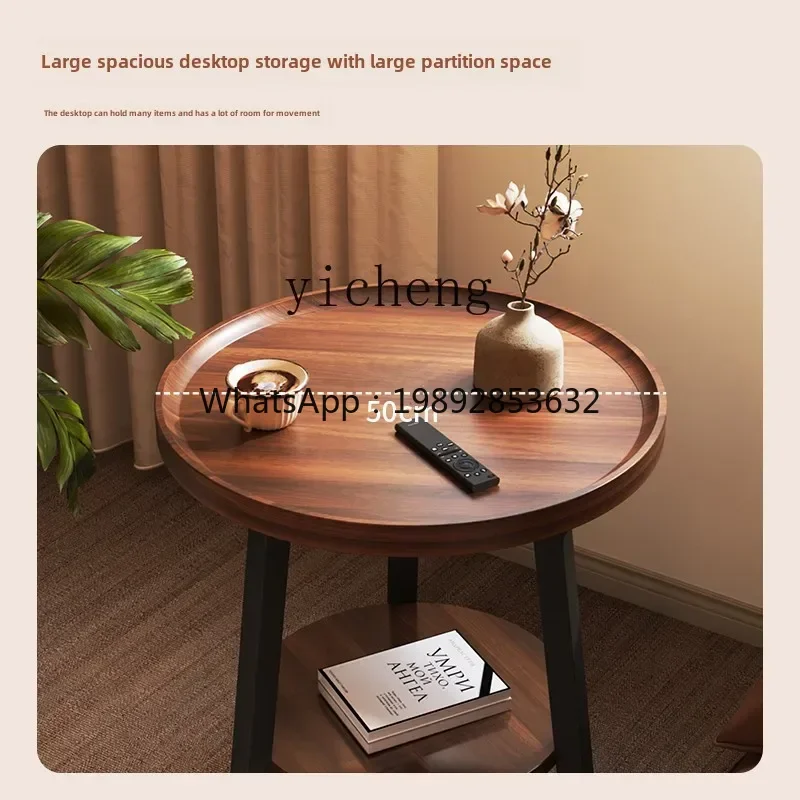 

XLL coffee table living room household small apartment sofa side few balcony small table tea bedside table rack